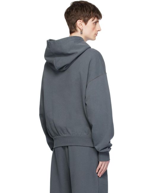 Dolce & Gabbana Gray Cropped Hoodie for men