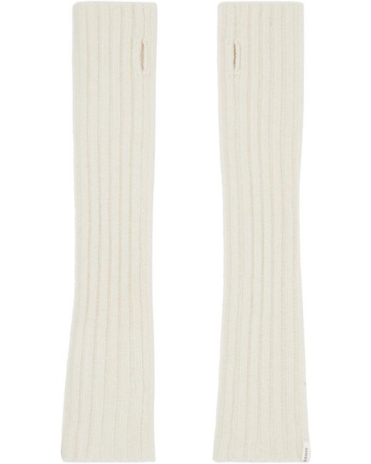 Sandy Liang White Digit Arm Warmers
