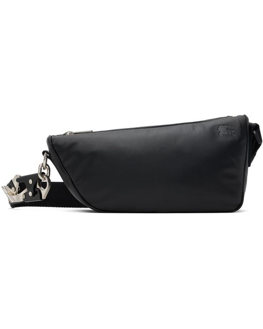 メンズ Burberry ブラック Shield クロスボディバッグ Black