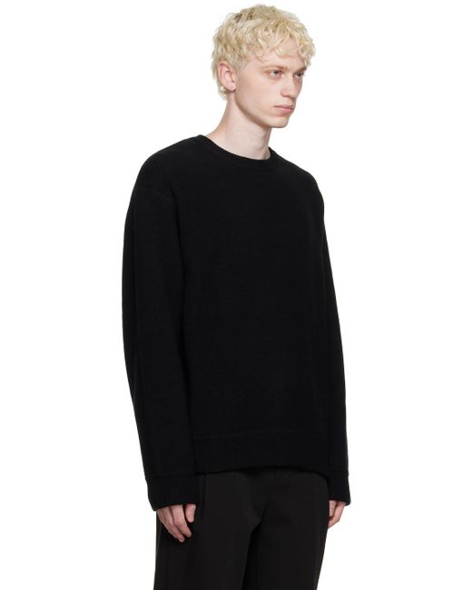 Wooyoungmi Black Crewneck Sweater for men