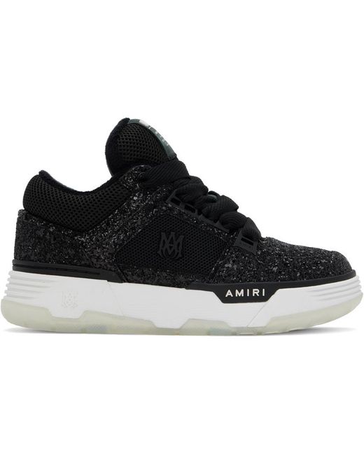 Amiri Black Ma-1 Glittered Sneakers for men