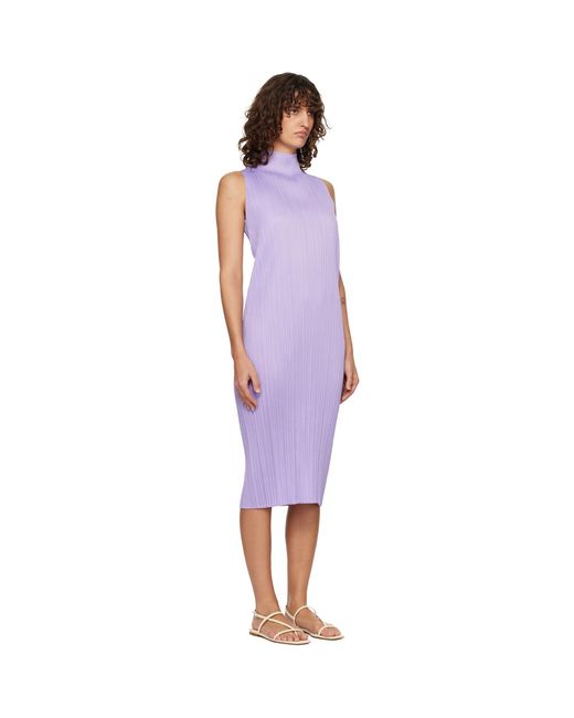 Pleats Please Issey Miyake Black Monthly Colors April Midi Dress