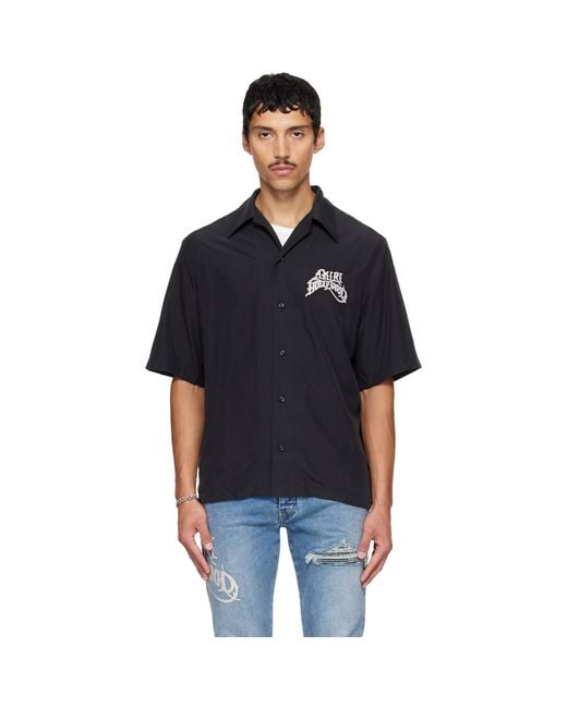 Amiri Black Hollywood' Camp Shirt for men