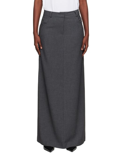 Frankie Shop Black Malvo Pencil Maxi Skirt