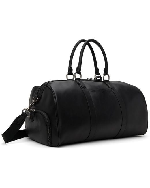 Polo Ralph Lauren Black Smooth Leather Duffle Bag for men