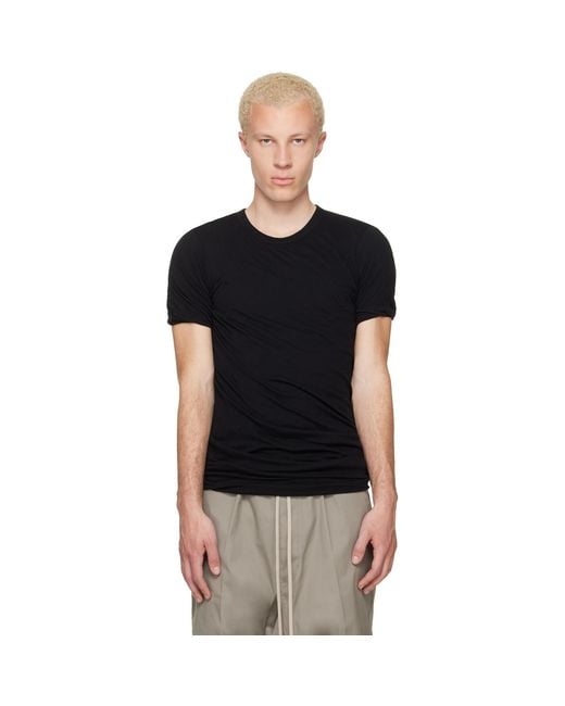 Rick Owens Black Tower Double S/S T-Shirt for men