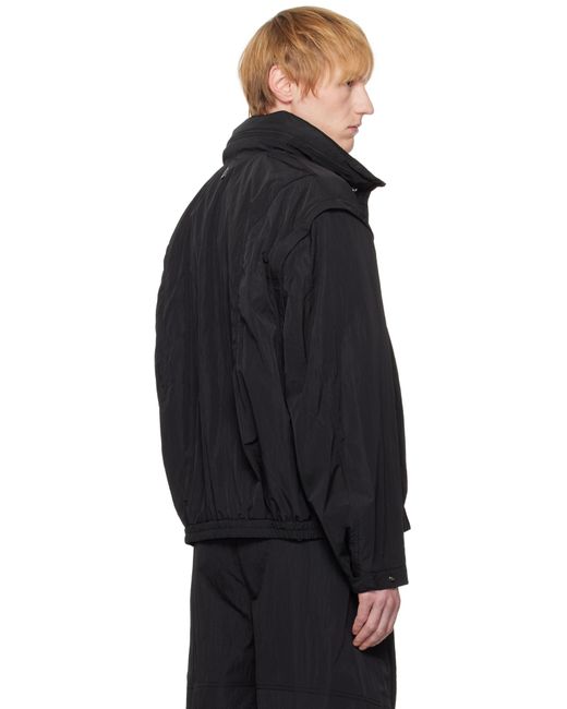Wooyoungmi Black Nylon Track Jacket for men