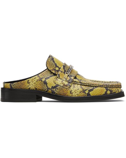 Mules Jaune Et Noir À Bout Carré Martine Rose en coloris Black