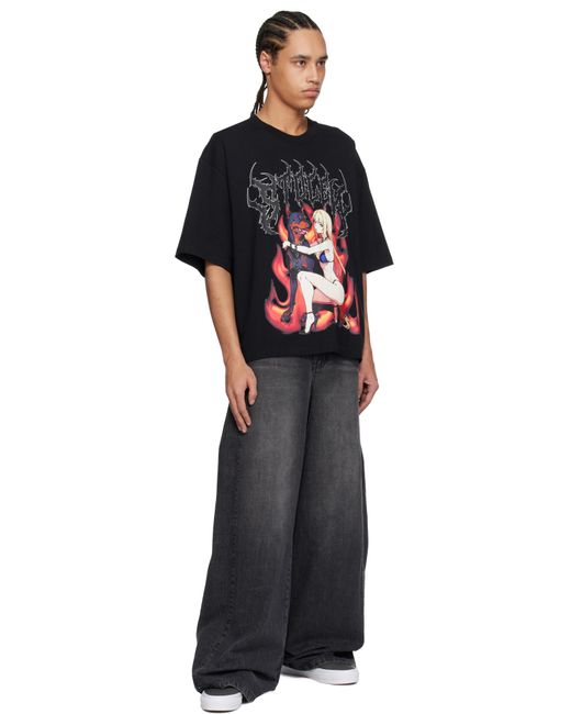 メンズ Stolen Girlfriends Club ブラック Anime Best Friend リラックス Tシャツ Black