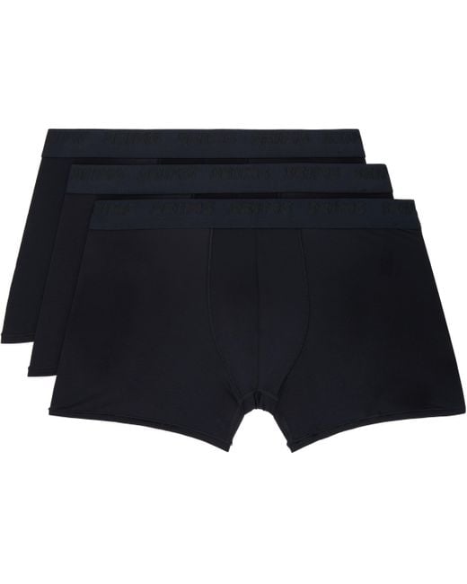 Skims Black Three-Pack Stretch 3 Boxer Briefs for men
