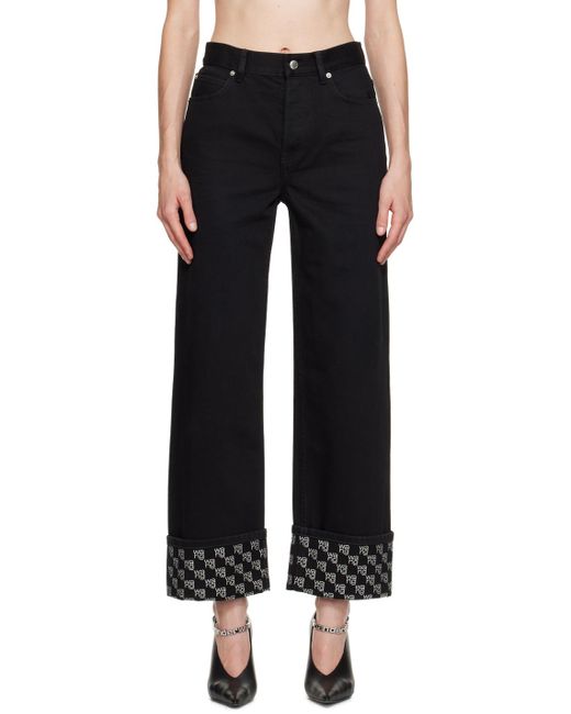 Alexander Wang Black Crystal Cuff Jeans for men