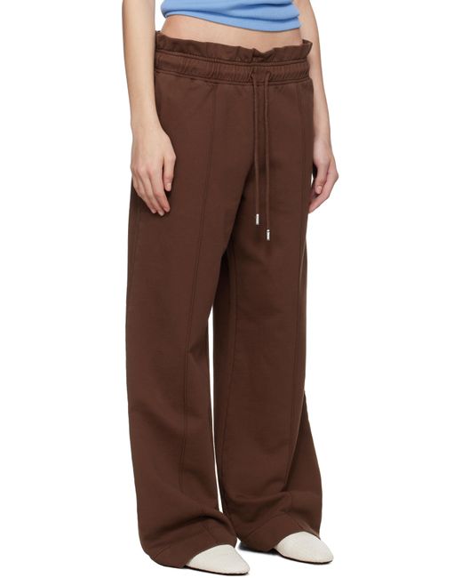 J.W. Anderson Brown Gathered Waist Track Pants