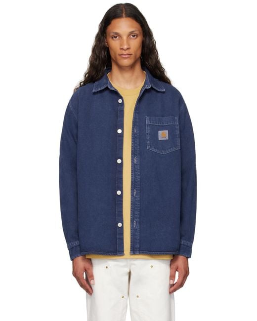 メンズ Carhartt ブルー George デニムジャケット Blue