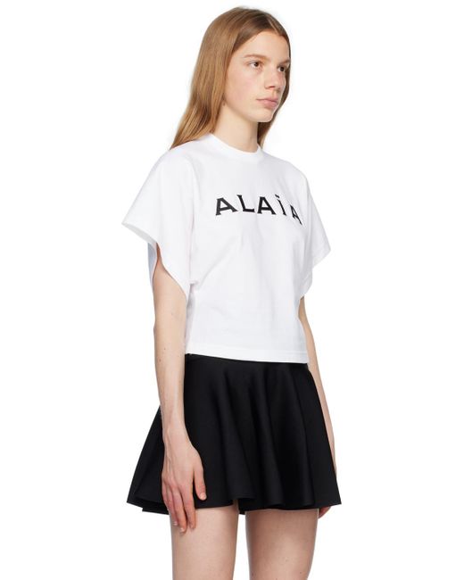 Alaïa White Embroidered T-shirt