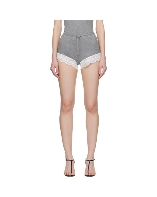 Vetements Black Lace Mini Shorts