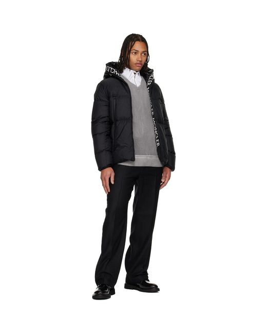 Moncler Black Montcla Hooded Short Down Jacket for men
