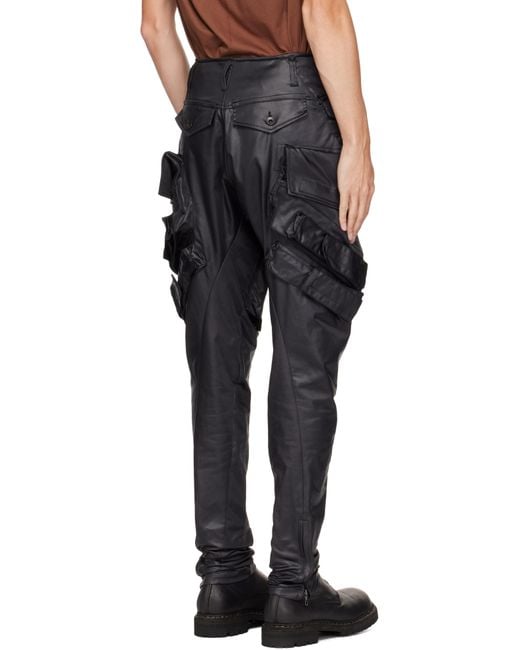 メンズ Julius ブラック Gasmask カーゴパンツ Black