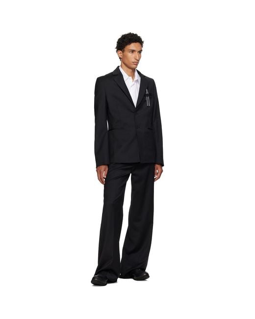 HELIOT EMIL Black Diapason Tailored Trousers for men