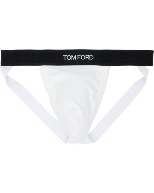 Tom Ford Black Cotton Jock Strap for men