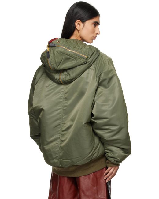 Doublet Green Insulated Petal Mouth Bomber Jacket