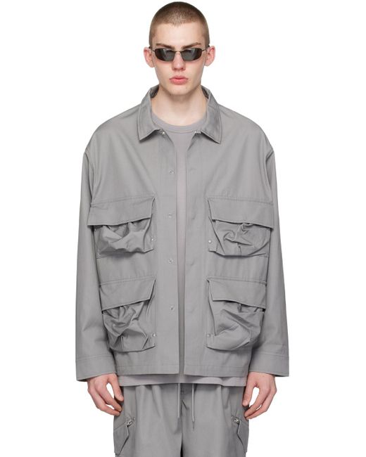 Y-3 Gray Pocket Jacket for men