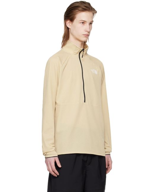 The North Face Natural Beige Half-zip Sweater for men
