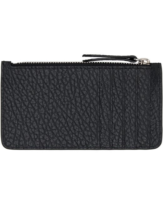 Maison Margiela Black Four Stitches Card Holder for men