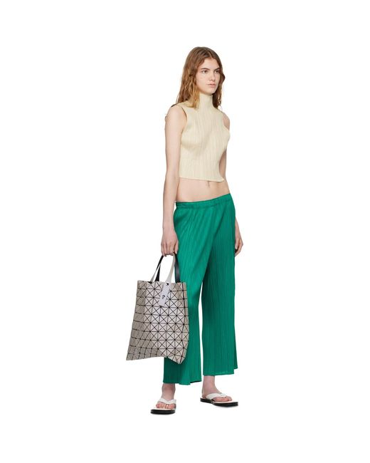 Pleats Please Issey Miyake Green Monthly Colors November Trousers