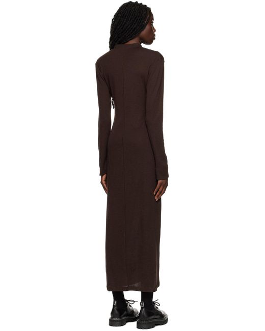 Filippa K Black Brown Juno Midi Dress