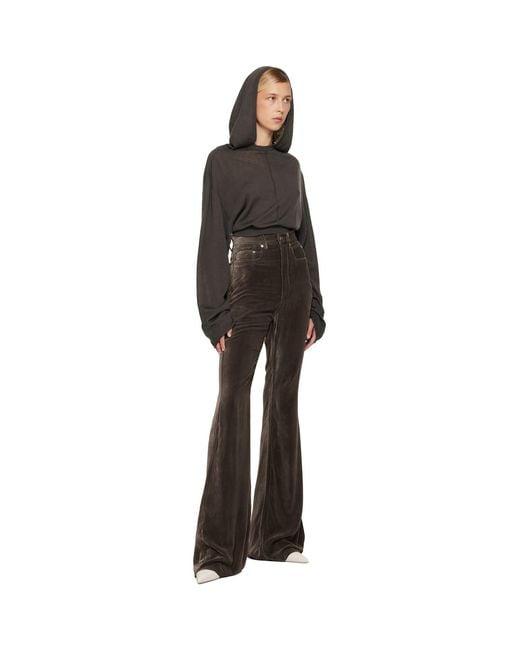 Rick Owens Black Concordians Bolan Bootcut Trousers
