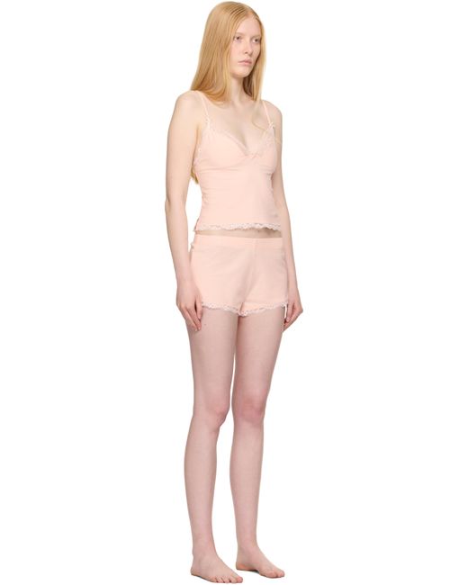 Ensemble De Camisole Et Short Roses À Garnitures En Dentelle Skims en coloris Black