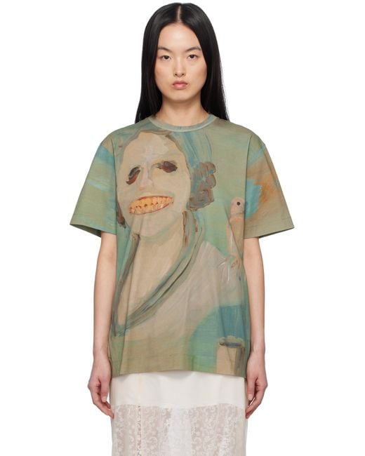 Simone Rocha Multicolor 'Lady With A Bird' T-Shirt
