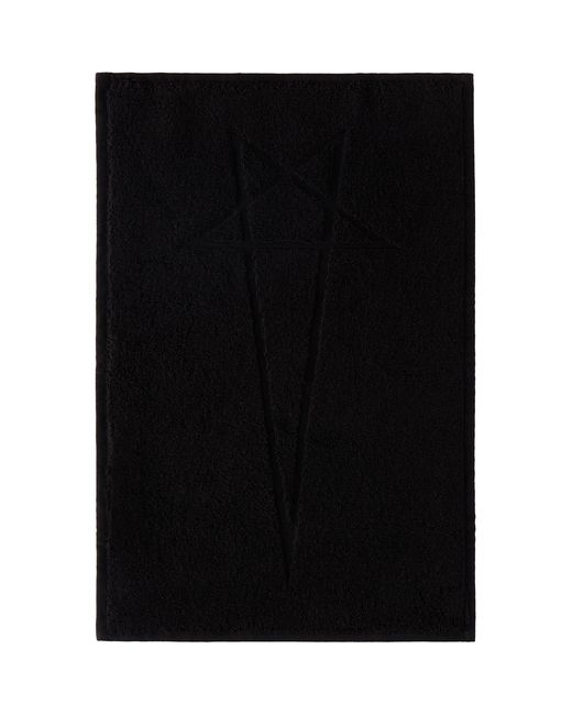 Rick Owens Black Mini Hand Towel for men
