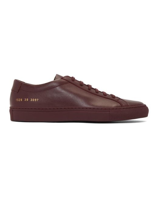 Common Projects Multicolor Burgundy Original Achilles Low Sneakers for men