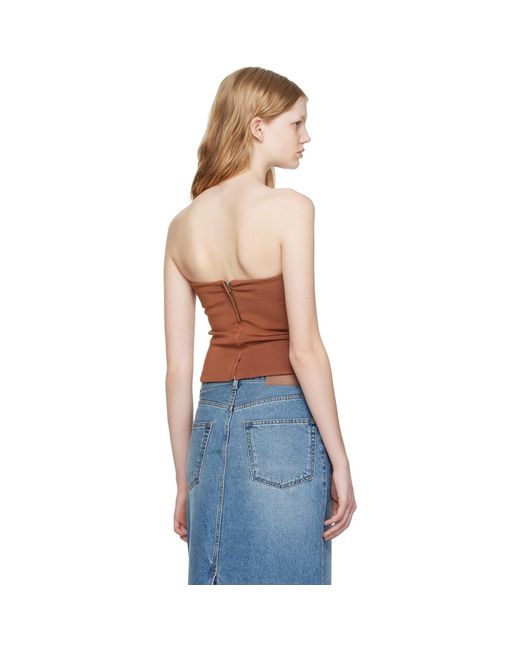 Esse Studios Blue Strapless Tube Top