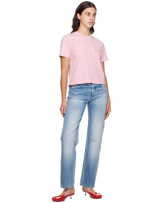 T-shirt 'le t-shirt nœud' rose - le chouchou Jacquemus en coloris Pink