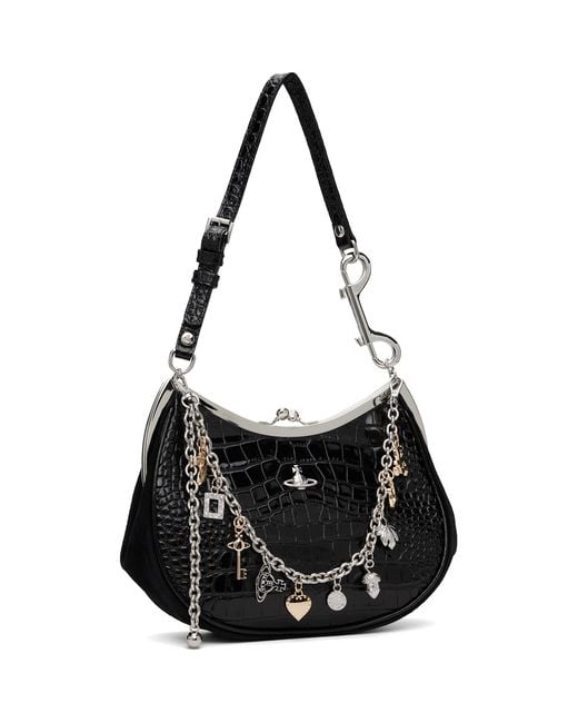 Vivienne Westwood Black Charm Frame Purse for men
