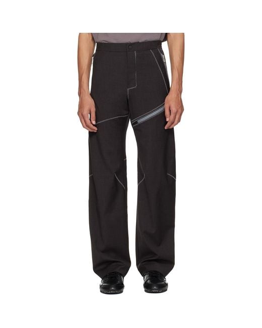 Kiko Kostadinov Black Fosco Trousers for men