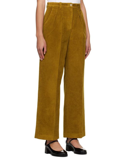 A.P.C. Multicolor . Brown Tressie Trousers