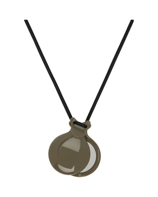 Lemaire Metallic Castanet Mirror Necklace for men