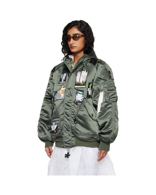CECILIE BAHNSEN Green Alpha Industries X N-2B Bomber Jacket