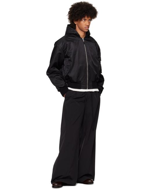 ENTIRE STUDIOS ブラック Broad フード ボンバージャケット ENTIRE STUDIOS Broad ボンバージャケット | ブラック | FARFETCH JP