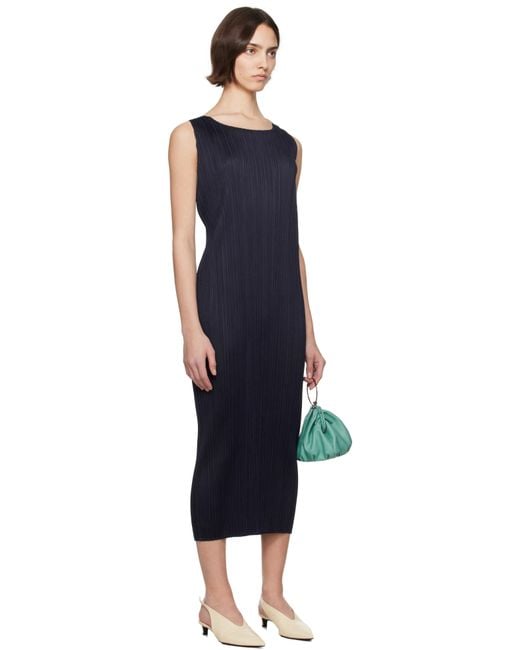 Pleats Please Issey Miyake Black June New Colorful Basics 4 Maxi Dress
