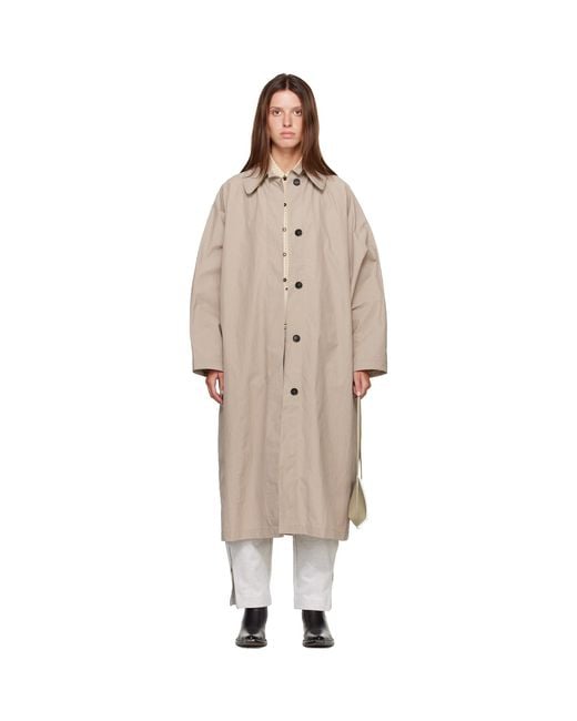 Cordera Natural Batwing Trench Coat