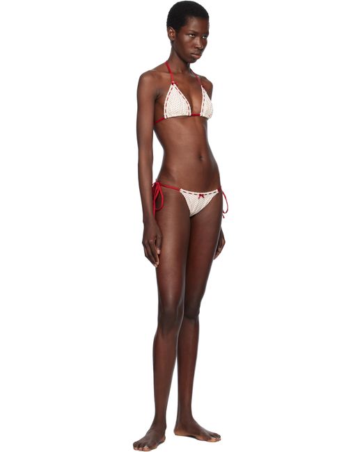 Frankie's Bikinis Red Off- Bella Hadid Edition Mackenzie Bikini Bottom