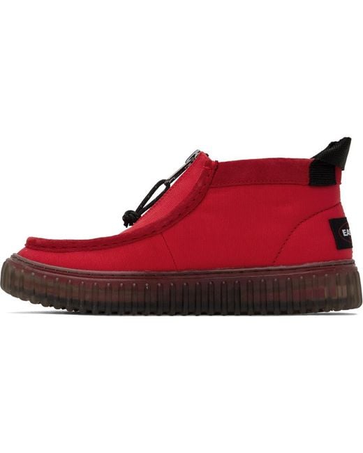 Clarks Red Eastpak Edition Torhill Zip Boots for men