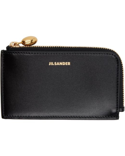Jil Sander Black Goji Envelope Card Holder