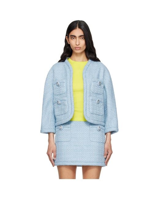 Marc Jacobs Blue 'Pop J Marc' Tweed Jacket