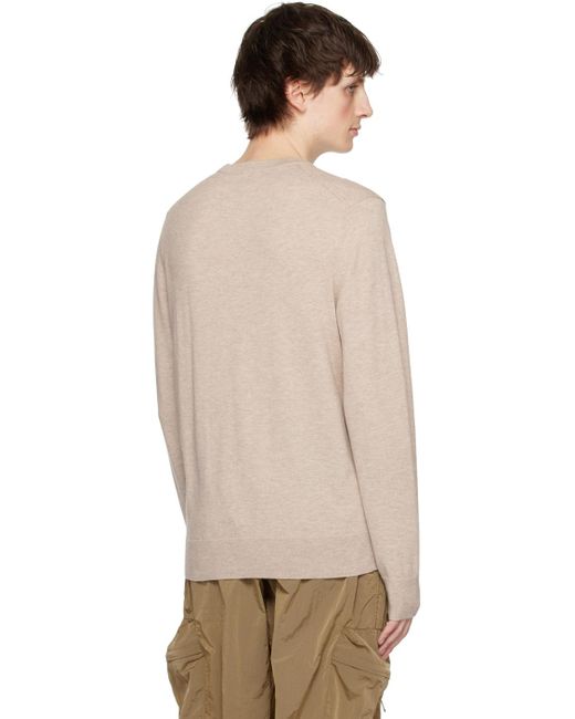 Filippa K Natural Beige Crewneck Sweater for men