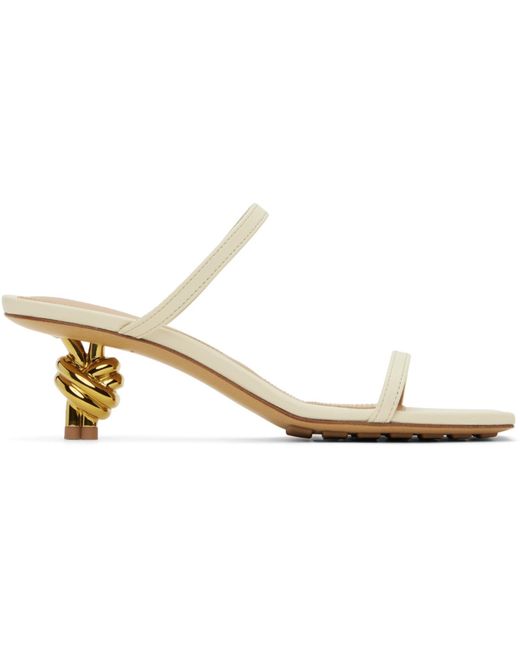 Bottega Veneta Black Off-white Knot Mules